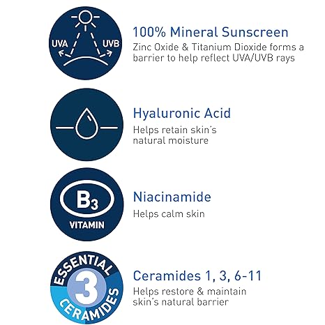 CeraVe Hydrating Mineral Sunscreen SPF 30 Tinted 1.7 oz