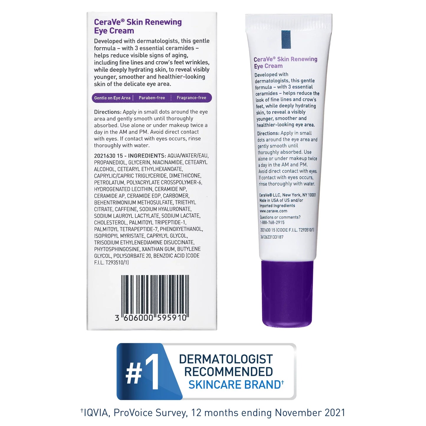 CeraVe Skin Renewing Eye Cream 0.5 oz – Anti-Aging & Hydrating