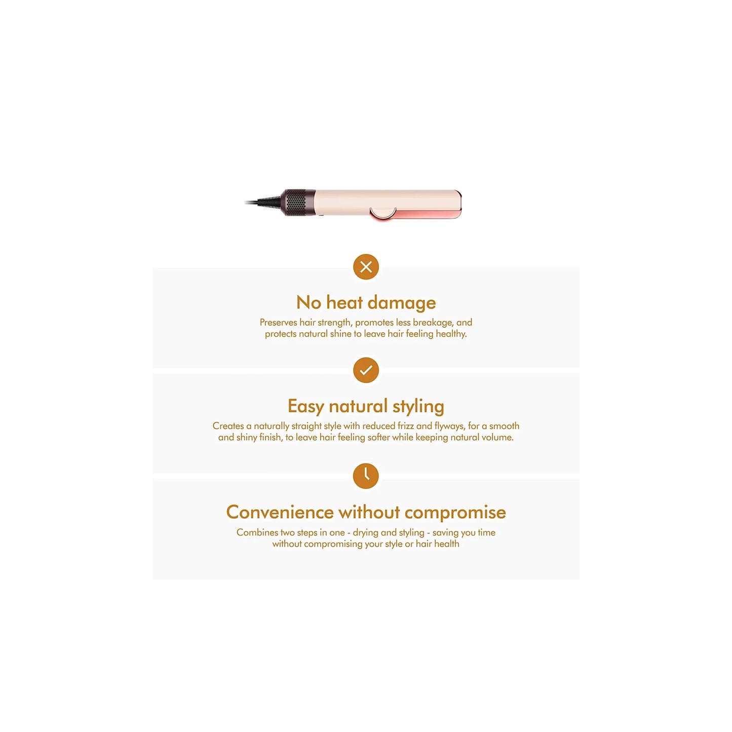 Dyson Airstrait Straightener – Ceramic Pink & Rose Gold