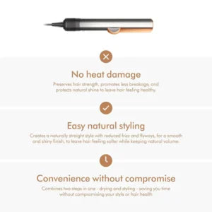 Dyson Airstrait Straightener Nickel/Copper – Wet to Dry Styling -Brand New