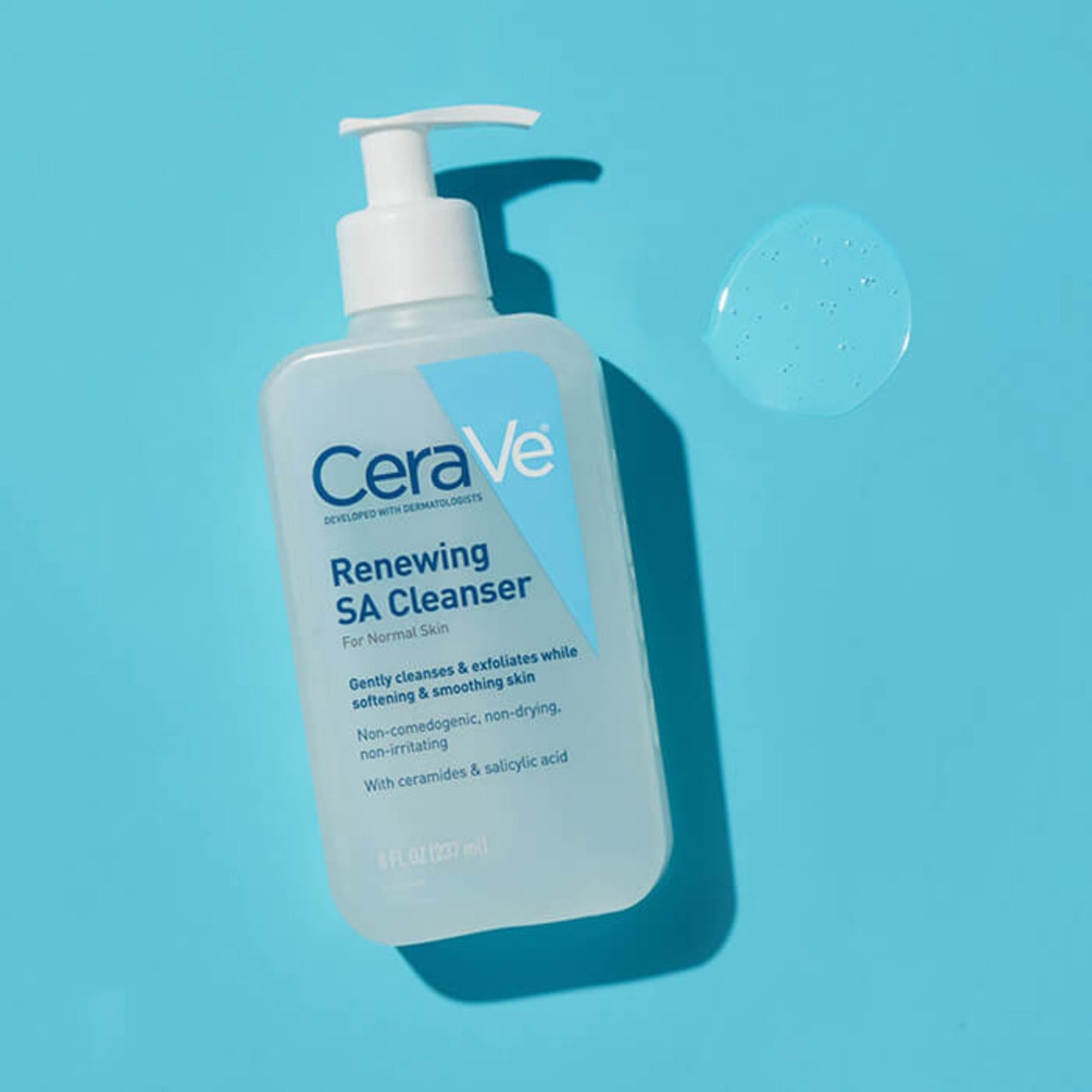 CeraVe Renewing SA Cleanser 8 oz – Exfoliating Cleanser for Smooth, Clear Skin