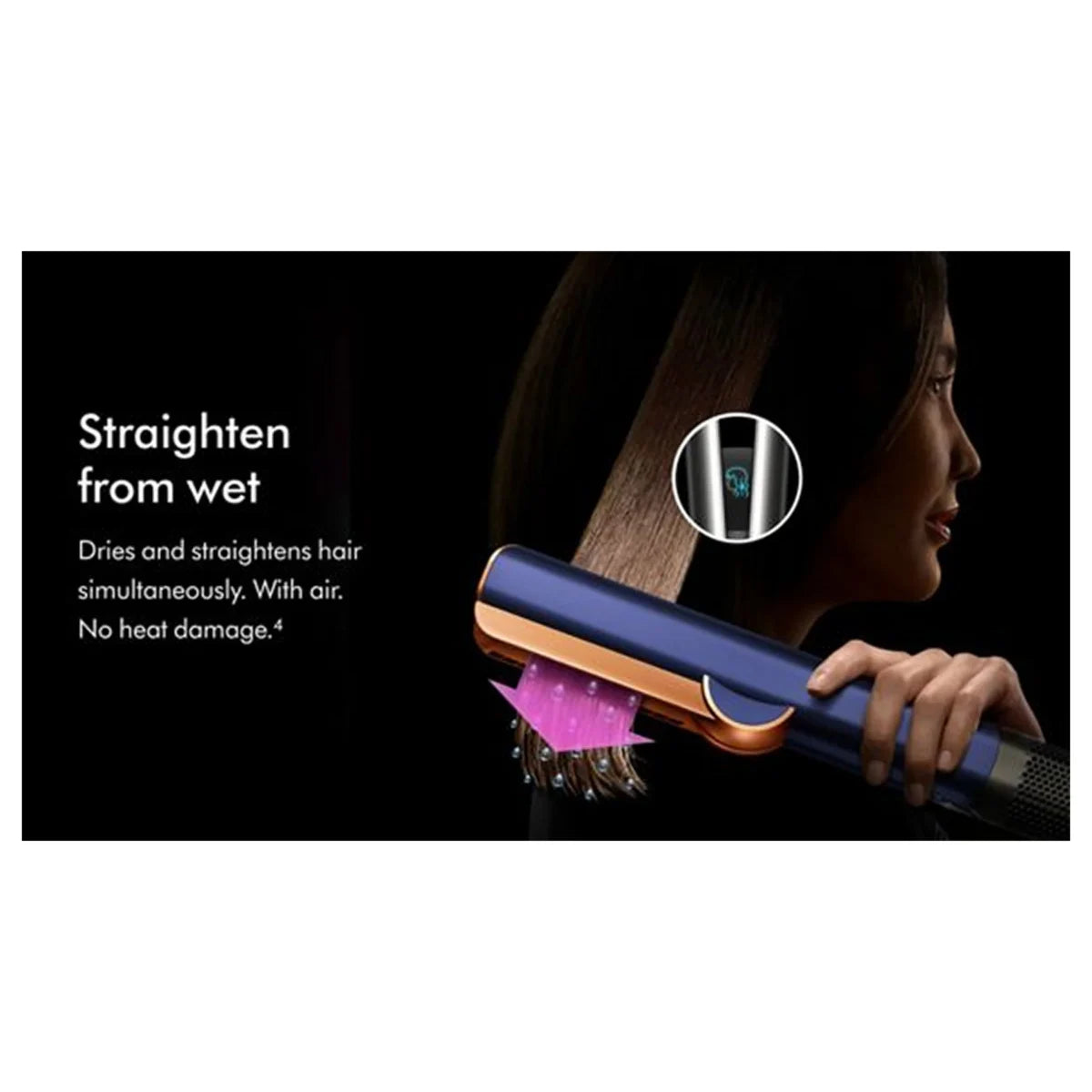 Dyson Airstrait dryer and straightener (Prussian Blue/Rich Copper)