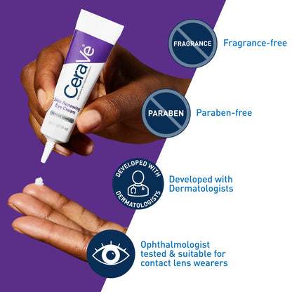 CeraVe Skin Renewing Eye Cream 0.5 oz – Anti-Aging & Hydrating