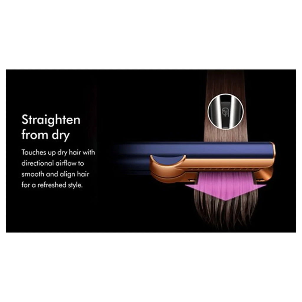 Dyson Airstrait dryer and straightener (Prussian Blue/Rich Copper)